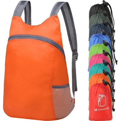 20L Lightweight Hiking Daypack Foldable Travel Backpack Orange