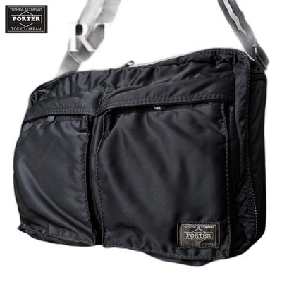 Mint Condition PORTER Tanker Shoulder Bag, Black, Two Compartments