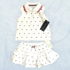 Tommy Hilfiger Girls 2 Pc Skort Set Size 18 Months Red White Blue NWT New