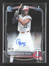 2025 Topps Bowman Chrome Quentin Young #CPA-QY Black Sapphire Auto 08/10 1st