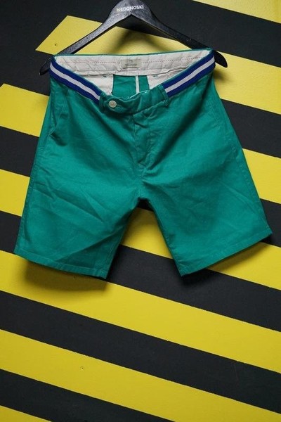 Men Scotch&Soda Shorts Green Cotton 30 / S