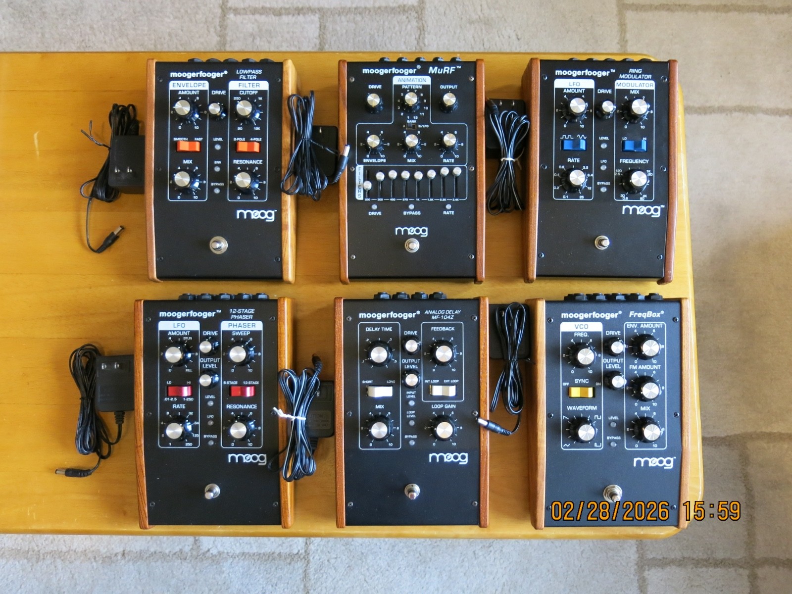 6 moog moogerfooger pedals