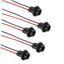 5PCS 194 Bulb Socket with Wire Pigtail, T10 Pigtail Harness Connector for 158