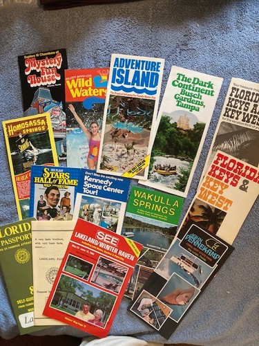 Lot 14 - Florida Attraction Brochures - Maps - Guides 1980's - EC