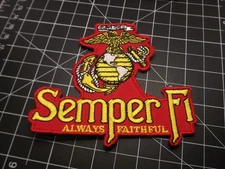 U.S. Marine Corps "SEMPER FI-EGA" PATCH BRAND NEW IRON-ON USMC APPROVED