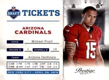 2012 Panini Prestige #6 Michael Floyd NFL Draft Tickets