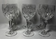 Vtg Bohemia Wine Glasses Made In Czechoslovakia 24 % Pbo Fine Lead Crystal X 6