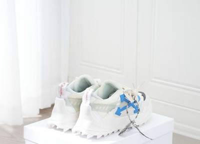 Off Arrow White ODSY-1000 Unisex Casual Sneakers White Blue Cream