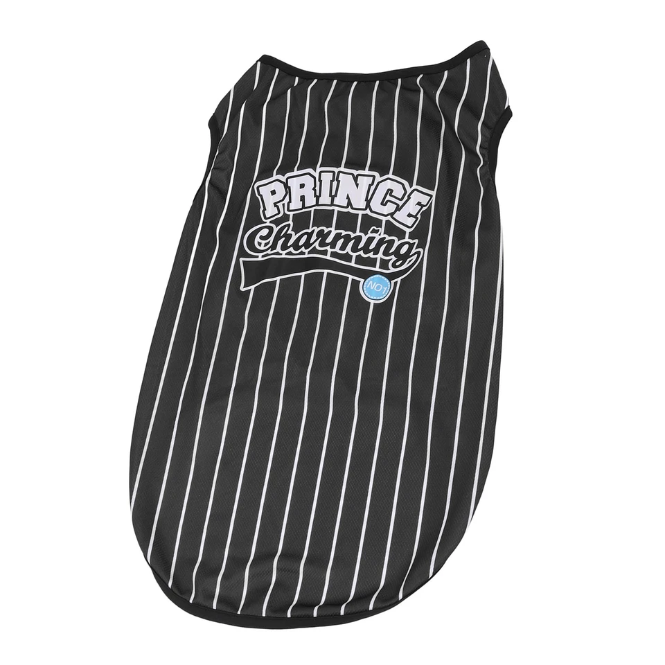 Dog Mesh Vest Shirt Striped Football Basketball Pet World Cup Apparel Black 5XL - Image 3 of 4