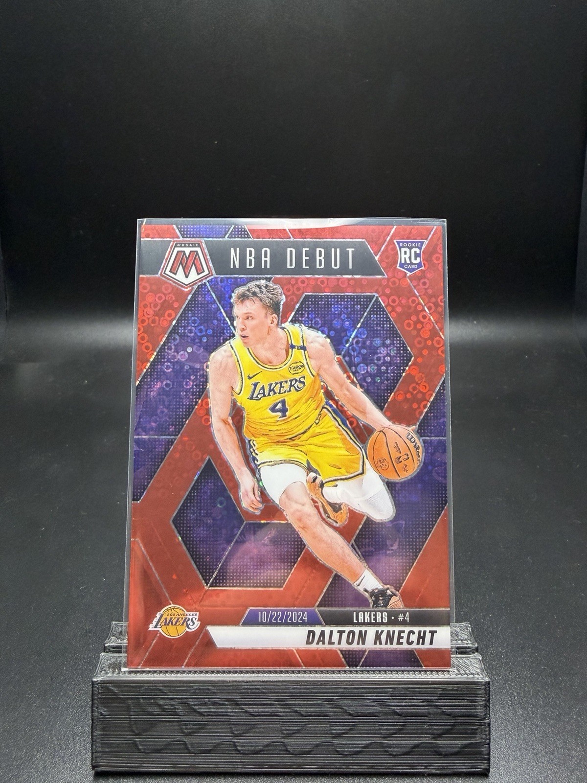 2024-25 Panini Mosaic Dalton Knecht (RC) NBA Debut Red Disco /99 #264