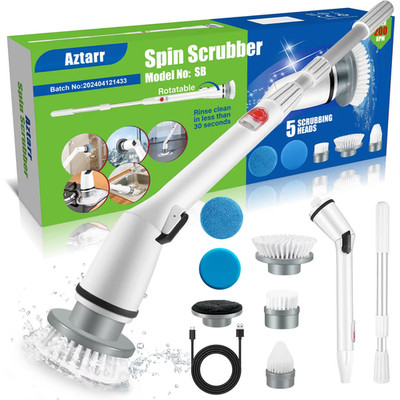 Elektrischer Spin Scrubber Kabellos  Duschreiniger Badezimmer Reinigungsbürste