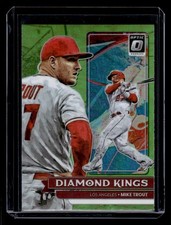 2022 Panini Donruss Optic Diamond Kings Mike Trout #14 Lime Green Prizm