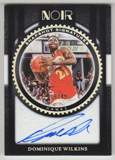 2023-24 Panini Noir Hawks Dominique Wilkins #SS-DWK Snapshot Signatures Auto /49