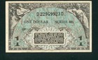 Series 481 $1 ((VF+)) US Military Payment Certificate ** PAPER CURRENCY AUCTIONS — photo 1