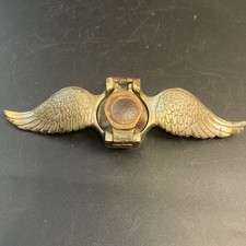 Vtg Original Brass Eagle Wings Radiator Cap Ford Model A T Boyce Motometer Hood