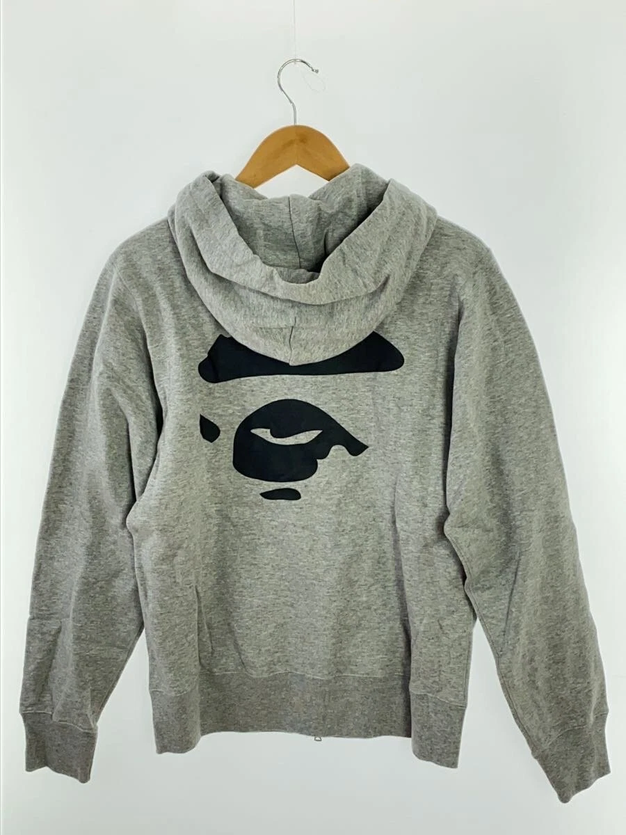 A BATHING APE (BAPE) Felpa con cappuccio pullover A BATHING APE L cotone grigio stampa full zip