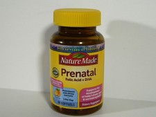 Nature Made Prenatal Folic Acid  DHA 60 Soft gels Exp. 07/2026 