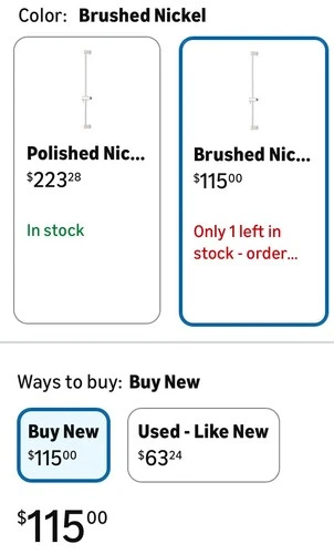 Signature Hardware 449647 28" Slide Bar for Hand Showers - Picture 3 of 3