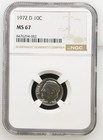 1972 D Roosevelt Dime NGC MS 67 — photo 1