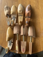 8 Individual Vintage Wood Shoe Trees With Store Advertising New York SEE PICS