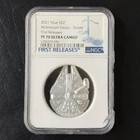 2021 Niue 1 oz Silver $2 Star Wars: Millennium Falcon Shaped Coin PF70 ultra