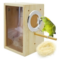 Parakeet Nesting Box Transparent Bird House Bird Nest Box for Cage Parrot Nestin