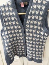 Colonial Concepts Princess Dianna Sheep Style Vest Women's Medium Blue EUC