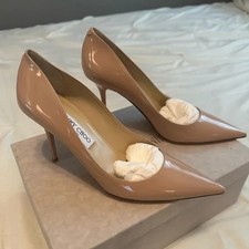 Jimmy Choo Nude Patent Leather Pumps Women s Size EU 40 US 10 Agnes 85
