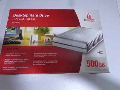 Iomega 500GB USB 2.0 Desktop Festplatte - für PC/Mac -7200 U/min MIT OVP