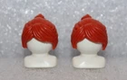 Playmobil Hair 2 Wigs " Ponytail Orange Brown " Viking Pirates Woman