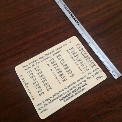 Charles Eames Lounge Chair, 1964 -1978, Restoration Patina (#2) Paper Decal