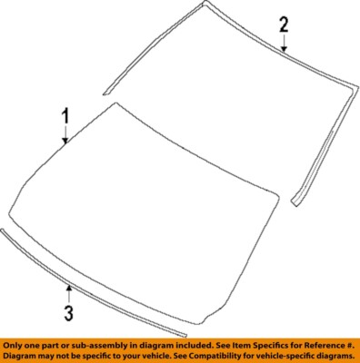BMW OEM 06-13 325i Windshield Glass-Support Frame 51137133292