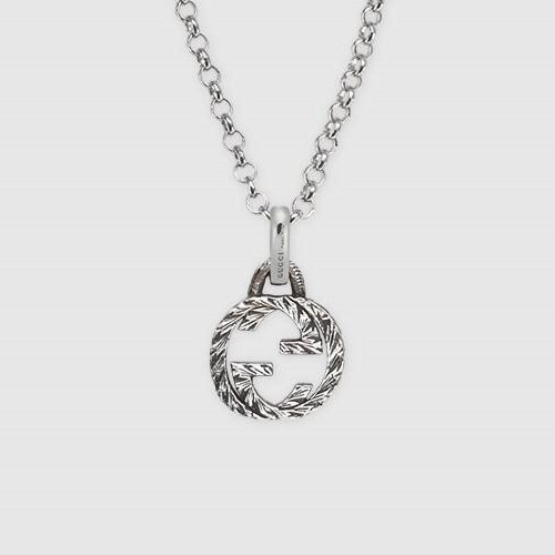 ★GUCCI★Interlocking G Pendant Necklace Silver【関税込】 GUCCI Men's Necklace Interlocking G Pendant Adjustable