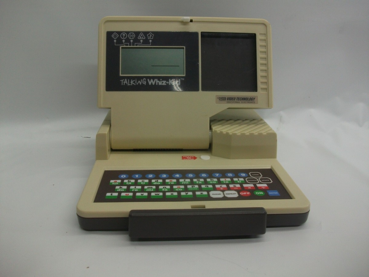 Talking Whiz Kid Vintage Toy Kids Computer Has Power No Cards 1987