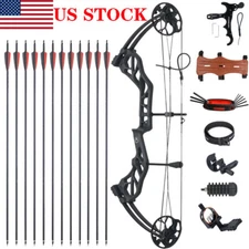 19-70lbs Black Archery Hunting Compound Bow 19"-30" Draw Length up to IBO 320fps