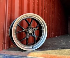 Mflow Mfl1 Black Deep Dish Wheels 5x112 20x8.5 20x9.5 Staggered Fit Mercedes