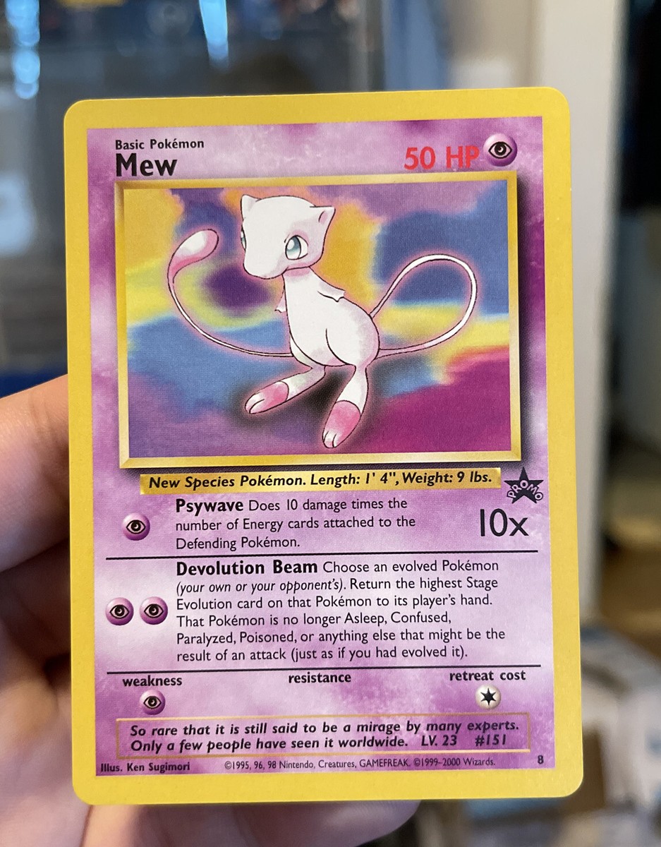 Mew Non-Holo Rare - Black Star Promo 8 - WOTC Pokemon Card - Mint PSA 9 10