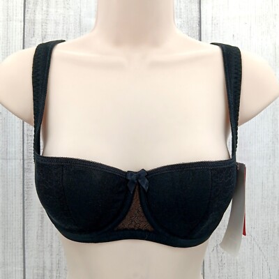 Rosme Woman's Balconette Bra, Collection Grand, Black, Size 36B AF9