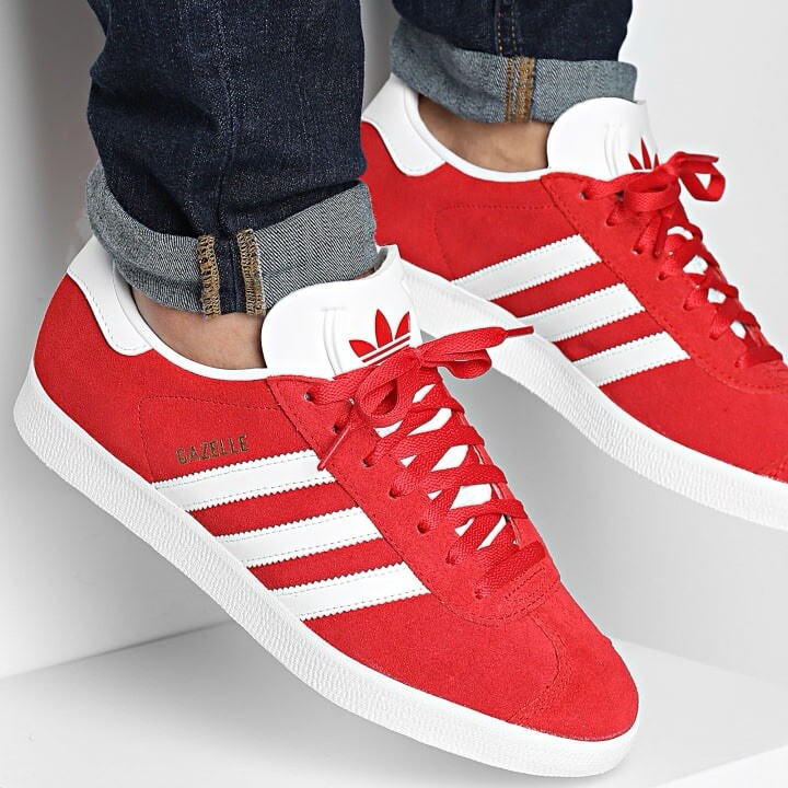 Спортивная обувь Adidas Originals Gazelle для мужчин, размер 8,5, красные кроссовки #534