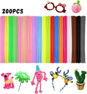 Pipe Cleaners, 200 Pieces of Multi Colored,Pipe Cleaners Craft, Arts and Crafts,