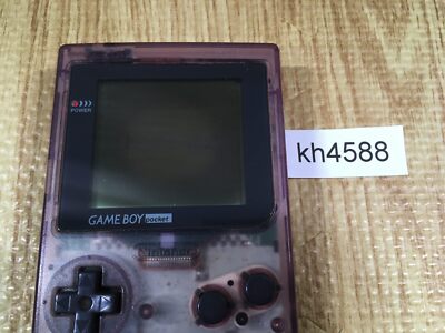 kh4588 Plz Read Item Condi GameBoy Pocket Clear Purple Console Japan