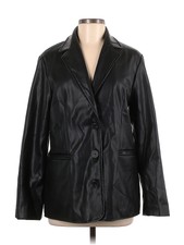 Primark Women Black Faux Leather Jacket 6