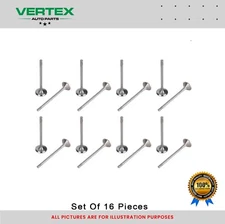 Inlet & Exhaust Valve BMW 2.0 N47D20 Engine 11127797711 16 Pcs Set - BRAND NEW