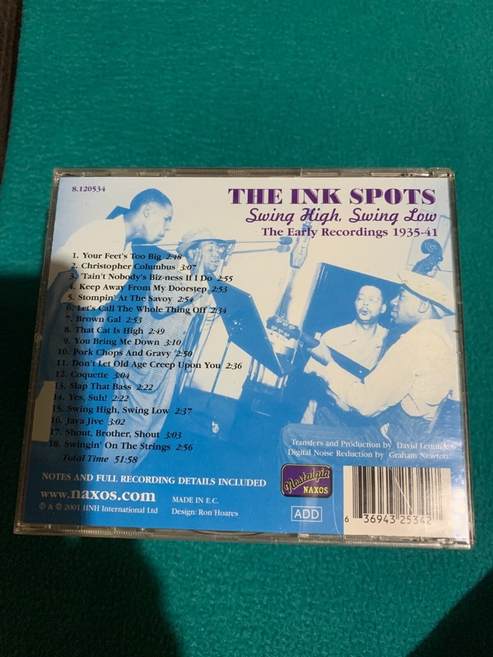 The Ink Spots ‎Swing High, Swing Low The Early Recordings 193541 eBay