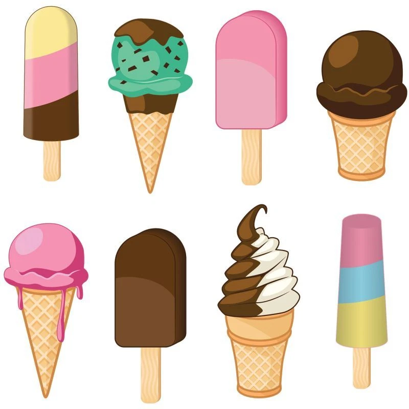 Ice Cream Cutouts 8 Per Pack 3 X 11 75 Paper Decorations Supplies