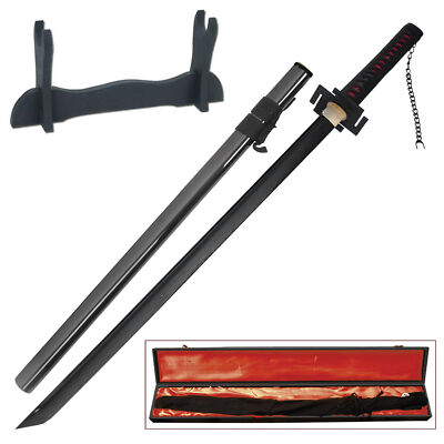 BLACK FULL TANG 1060 CARBON STEEL Sharp BLADE, JAPANESE SAMURAI SWORD Katana