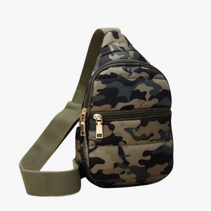 Camouflage sling deals bag
