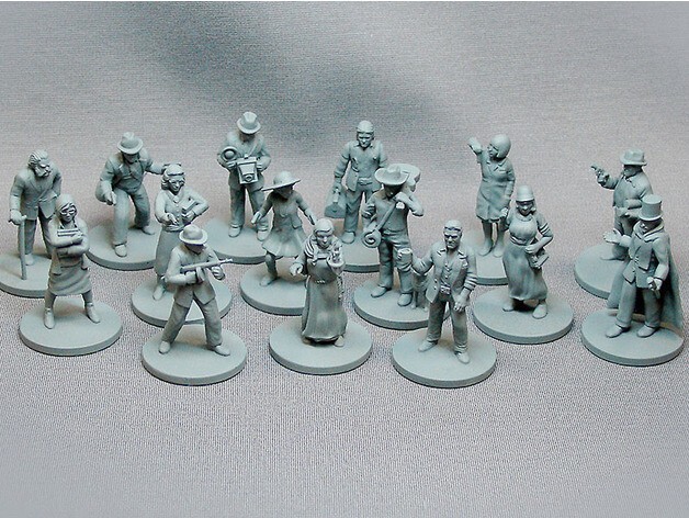 Figurines Cthulhu 28mm lot de 16 investigateurs miniatures pour Arkham Horror