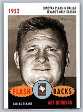 2006 topps heritage football art donovan flashbacks #4