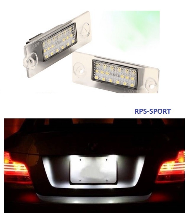 Éclairage de plaque LED Canbus pour Audi A3 8L 1996-2000 couplé de 2 feux anti-erreur blanc